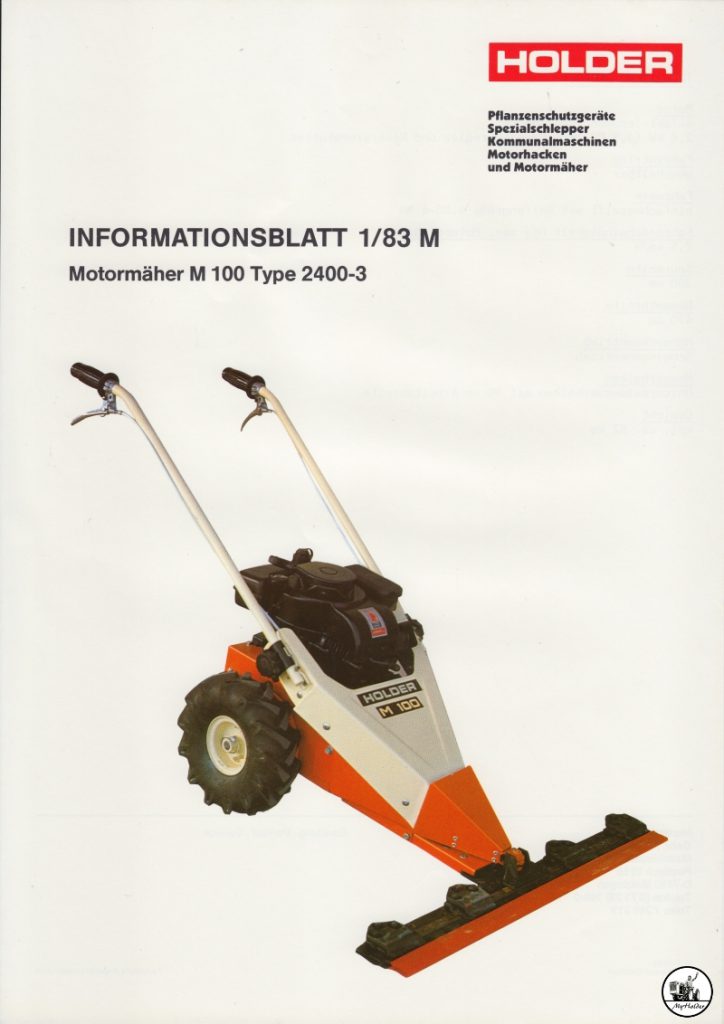Informationsblatt 1-83 M Motormäher M 100 Type 2400-3_online_online