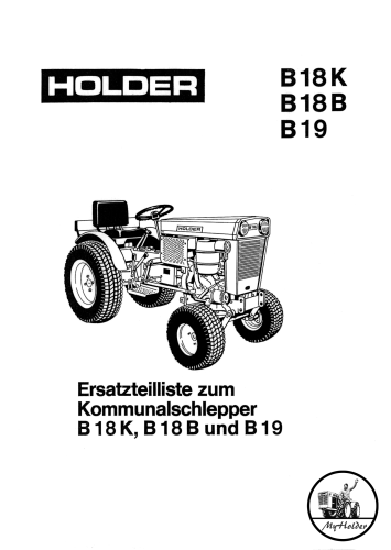 Holder B18 B19 Ersatzteilliste